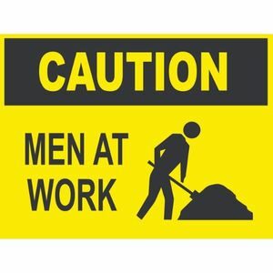 Men at Work sign