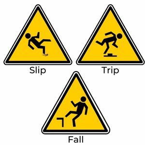 slip trip fall sign